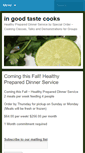 Mobile Screenshot of ingoodtastecooks.com