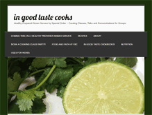 Tablet Screenshot of ingoodtastecooks.com